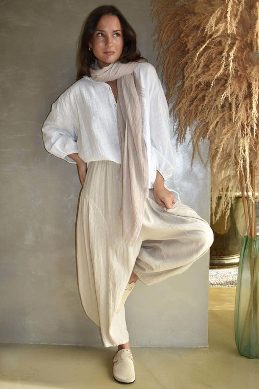 Laurie Cushion Cotton Blouse White - 